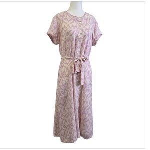 April Cornell  floral print Button down  midi dress